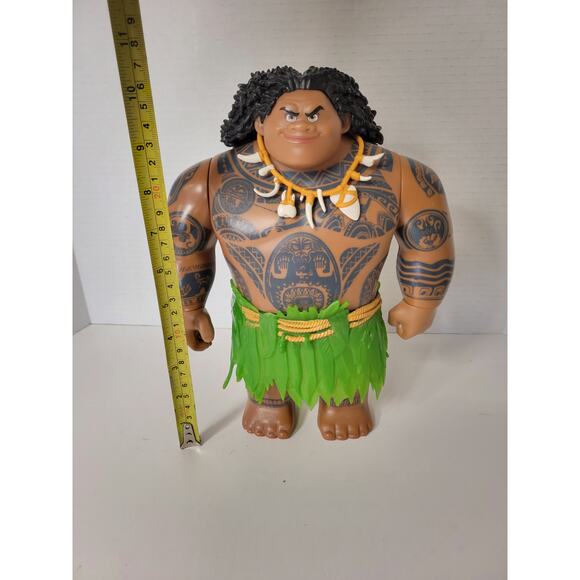 Disney Moana Maui Toy 10.5" Mega Large Action Figure Doll Hasbro 2015 Demigod - Picture 5 of 5